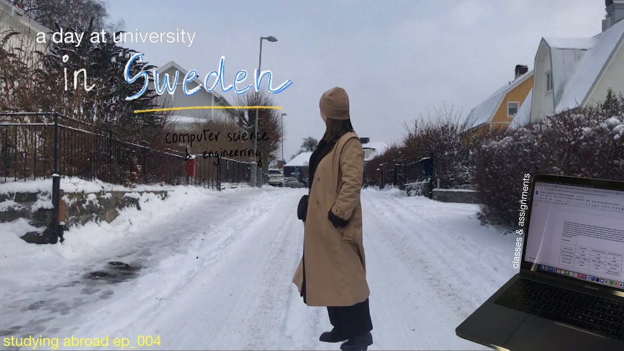 (snowy) day at university in sweden | computer science student - studying abroad
