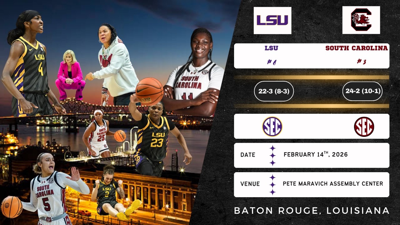 № 6 LSU против № 3 Южная Каролина | SEC | 14.02.2026