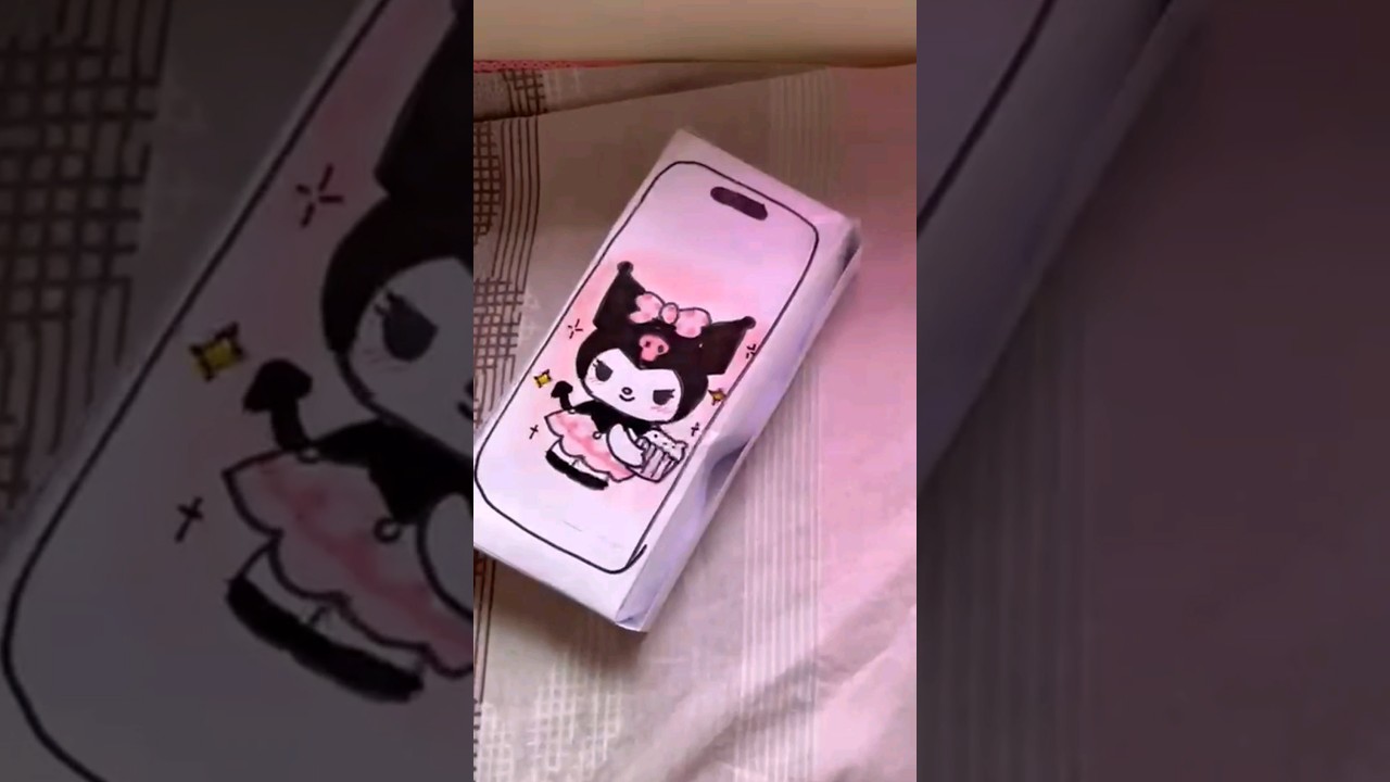 kuromi iPhone unboxing!🖤#asmr #diy #iphone #kuromi #sanrio