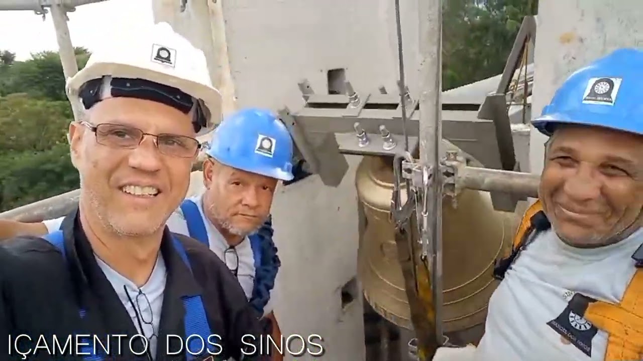 Instalação dos sinos da nova capela do Santuário Nossa Senhora Aparecida