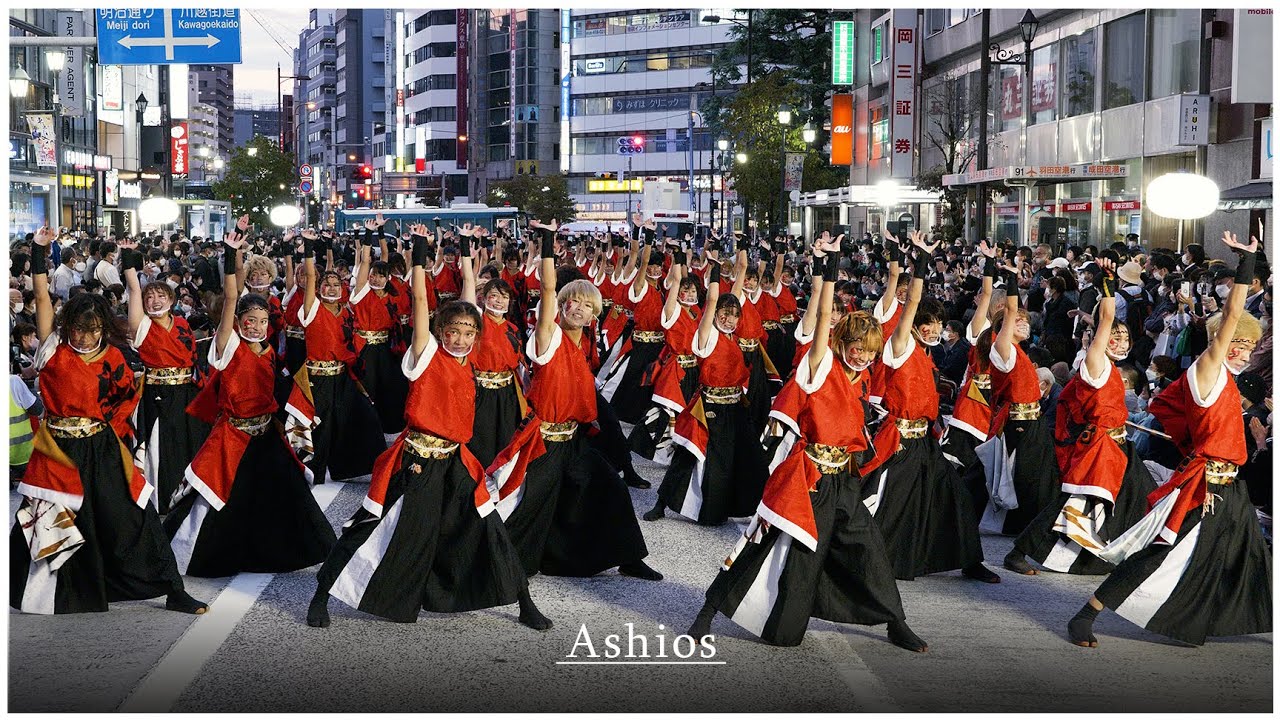 【4K】早稲田大学踊り侍 2022 「滾れ」  [東京よさこい前夜祭2022 アゼリア通り会場]  OdoriSamurai 2022 ''Tagire''