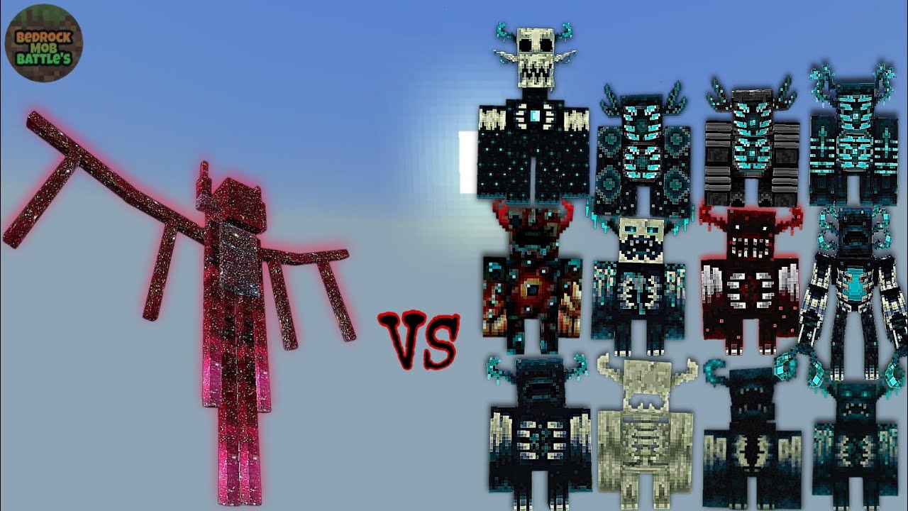 Red Galaxy Titan (Old) vs Warden Plus | Minecraft Bedrock | Mob Battle