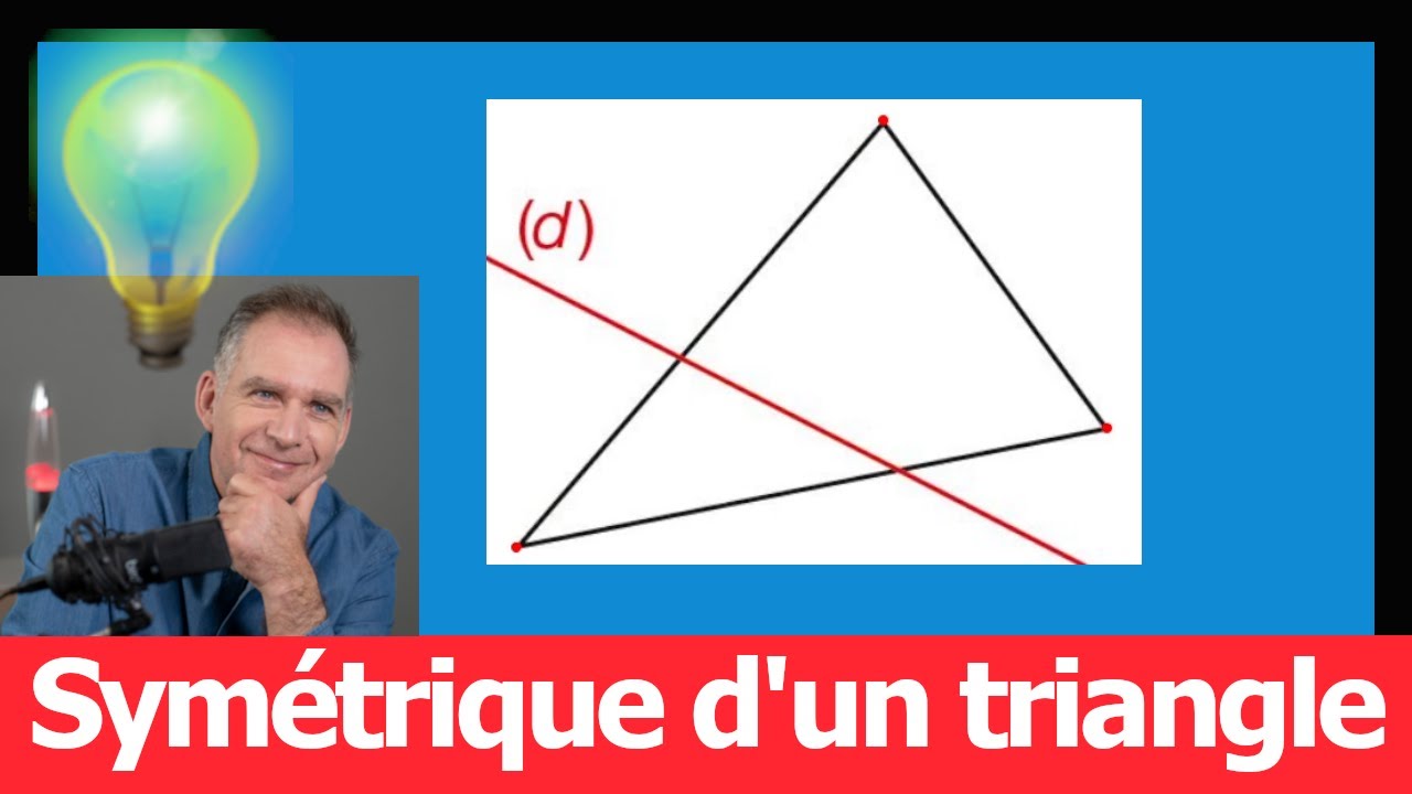 Construire le symétrique du triangle par rapport à la droite (d) • Sixième symétrie axiale