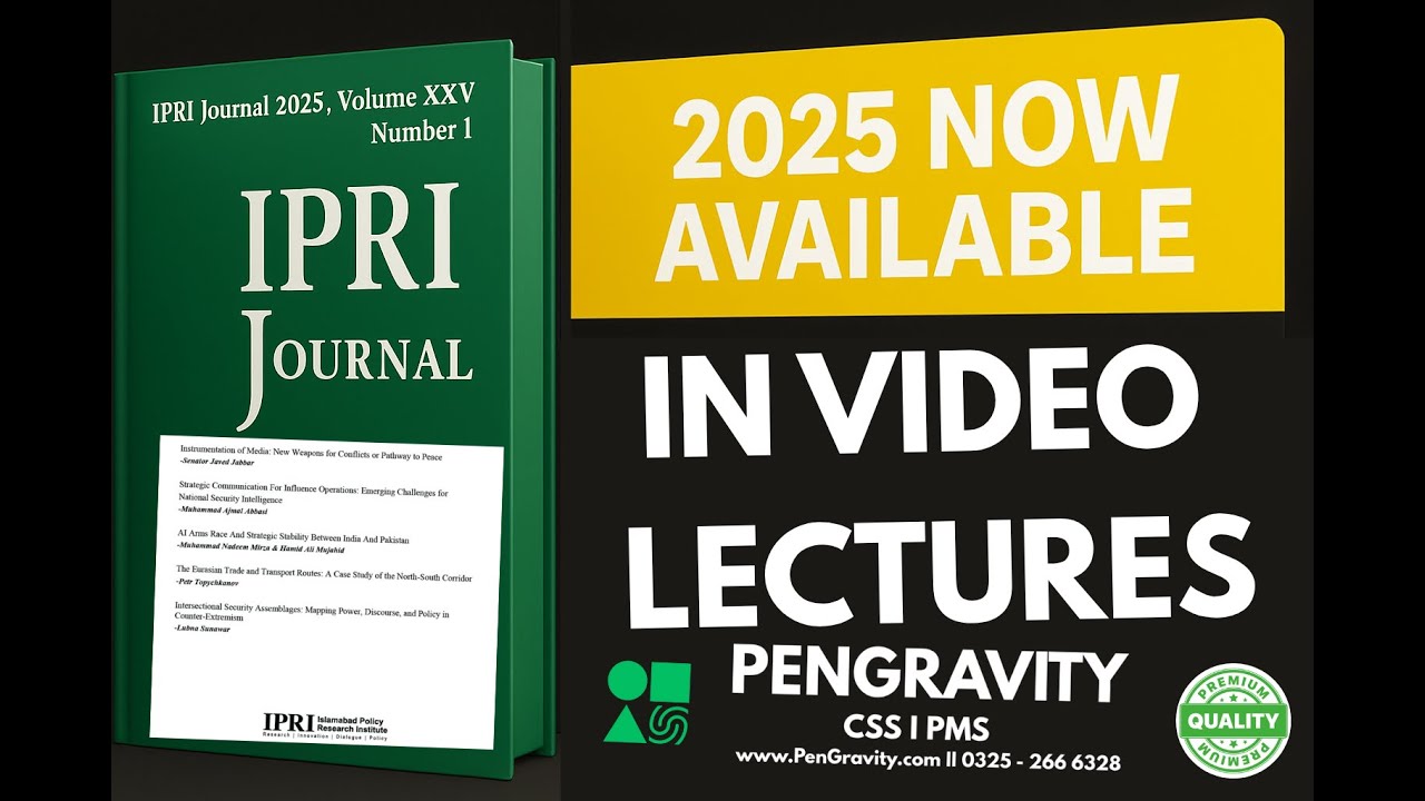 IPRI Journal 2025 Explained &ndash; Complete Video Course by Pengravity