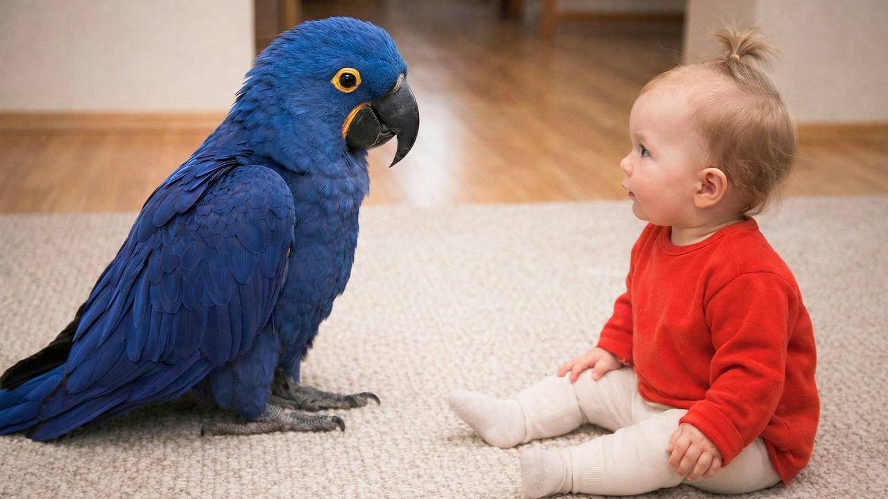 This Baby & Talking Parrot Had A Whole Conversation 😂🦜👶