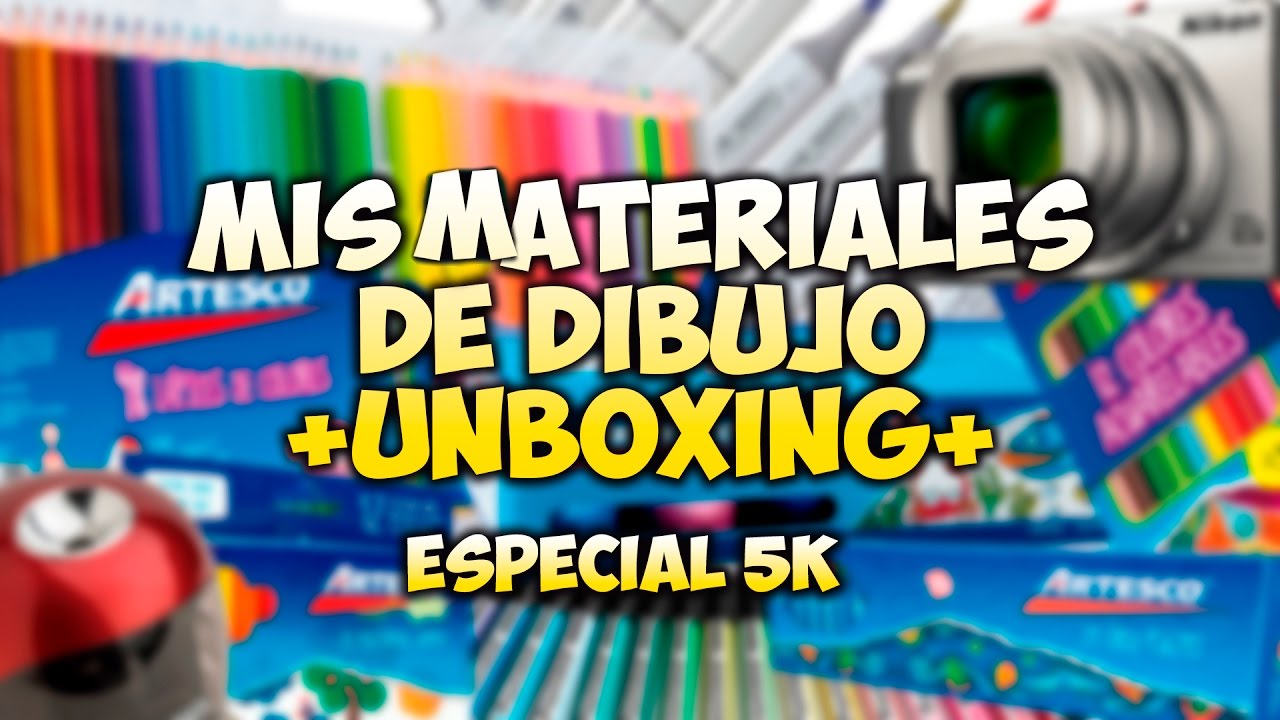 ESPECIAL 5K - MIS MATERIALES DE DIBUJO Y UNBOXING SORPRESA