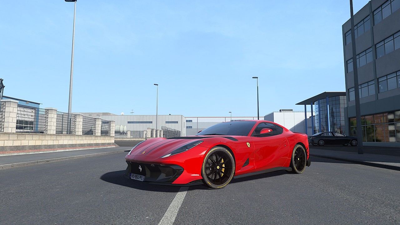 Realistic Car Driving - Ferrari 812 Competizione   - Euro Truck Simulator 2 1.57