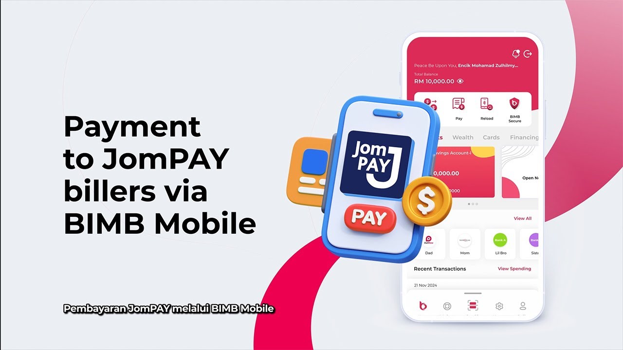 BIMB Mobile User&rsquo;s Guide: How to Make Payments to JomPAY Billers