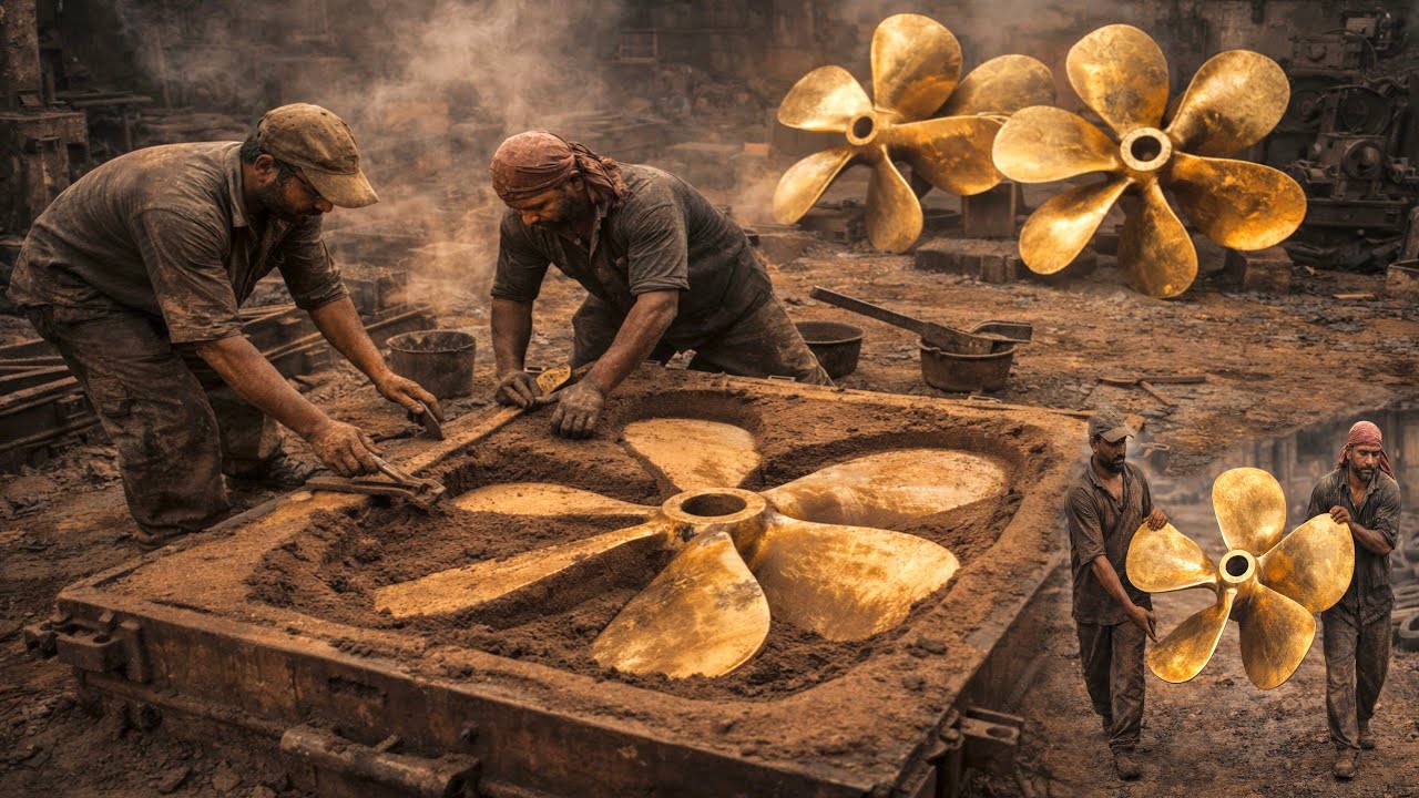 Ship Propeller Production Process | Making From Scrap Metal 