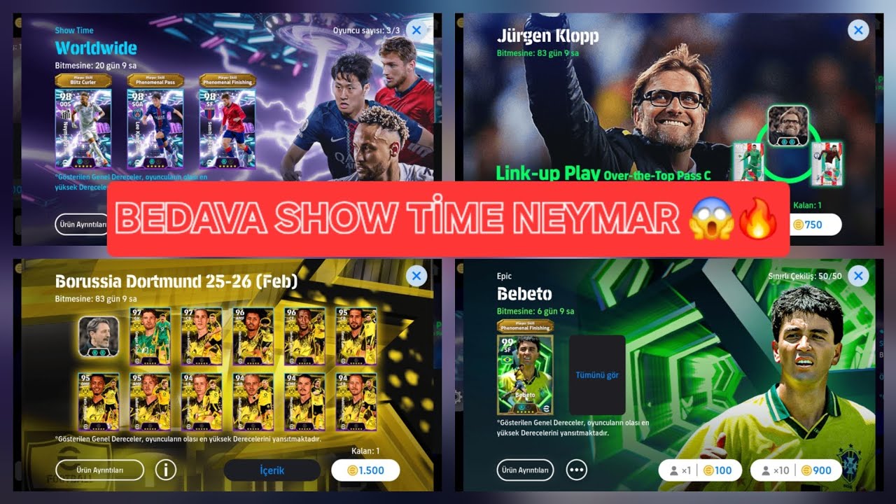YENİ GÜNCELLEME İLE GELENLER: BEDAVA NEYMAR , TD:KLOP VE DAHA FAZLASI🔥😱(EFOOTBALL 2026)