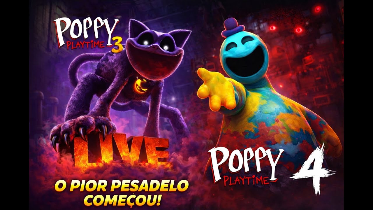 O PIOR PESADELO COMEÇOU!!!! poppy play time 3 poppy play time 4
