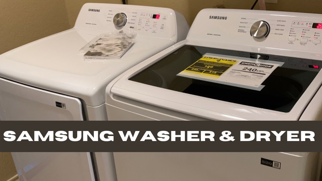 Samsung Extra High Water Level Impeller Top-Load Washer & Electric Dryer Set