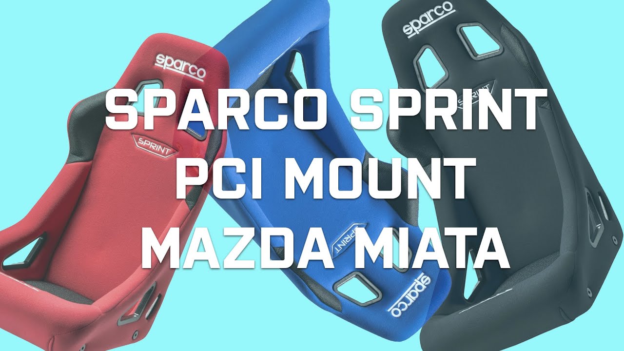 FOR TALL DRIVERS MIATA RACING SEAT SPARCO SPRINT PCI MOUNT ONE PIECE INSTALL IN 1999 MAZDA NB