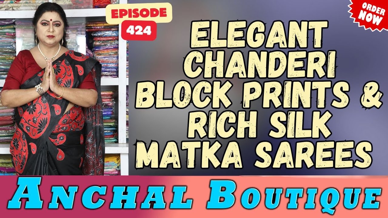 Elegant Chanderi Block Prints & Rich Silk Matka Sarees    || Episode -424 || #shortsviralvideos