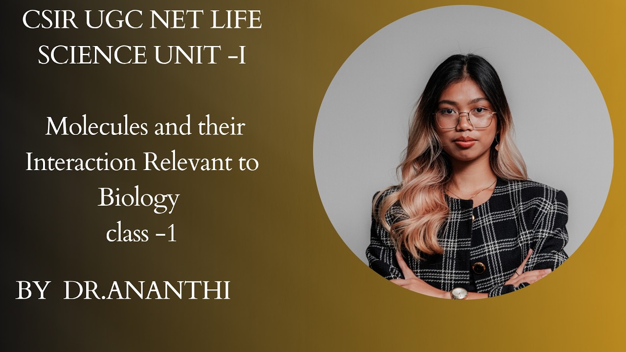 CSIR UGC NET | LIFE SCIENCE UNIT-I | Molecules and their Interaction Relevant to Biology