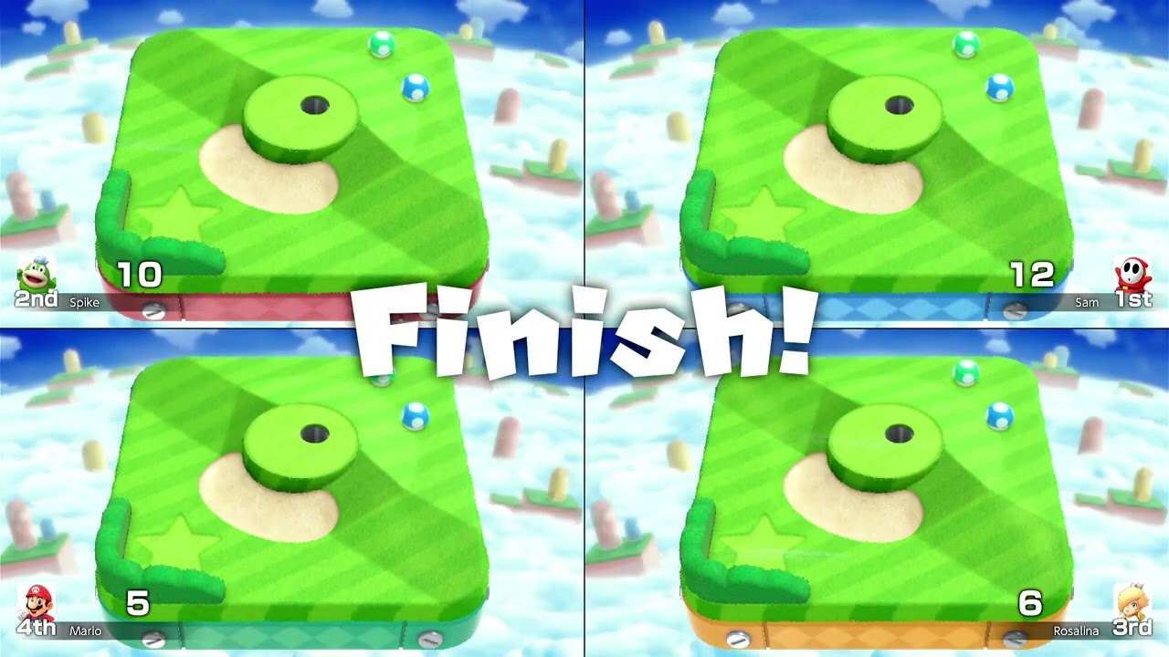 Super Mario Party Jamboree Western Land Shy Guy vs Rosalina vs Mario vs Spike