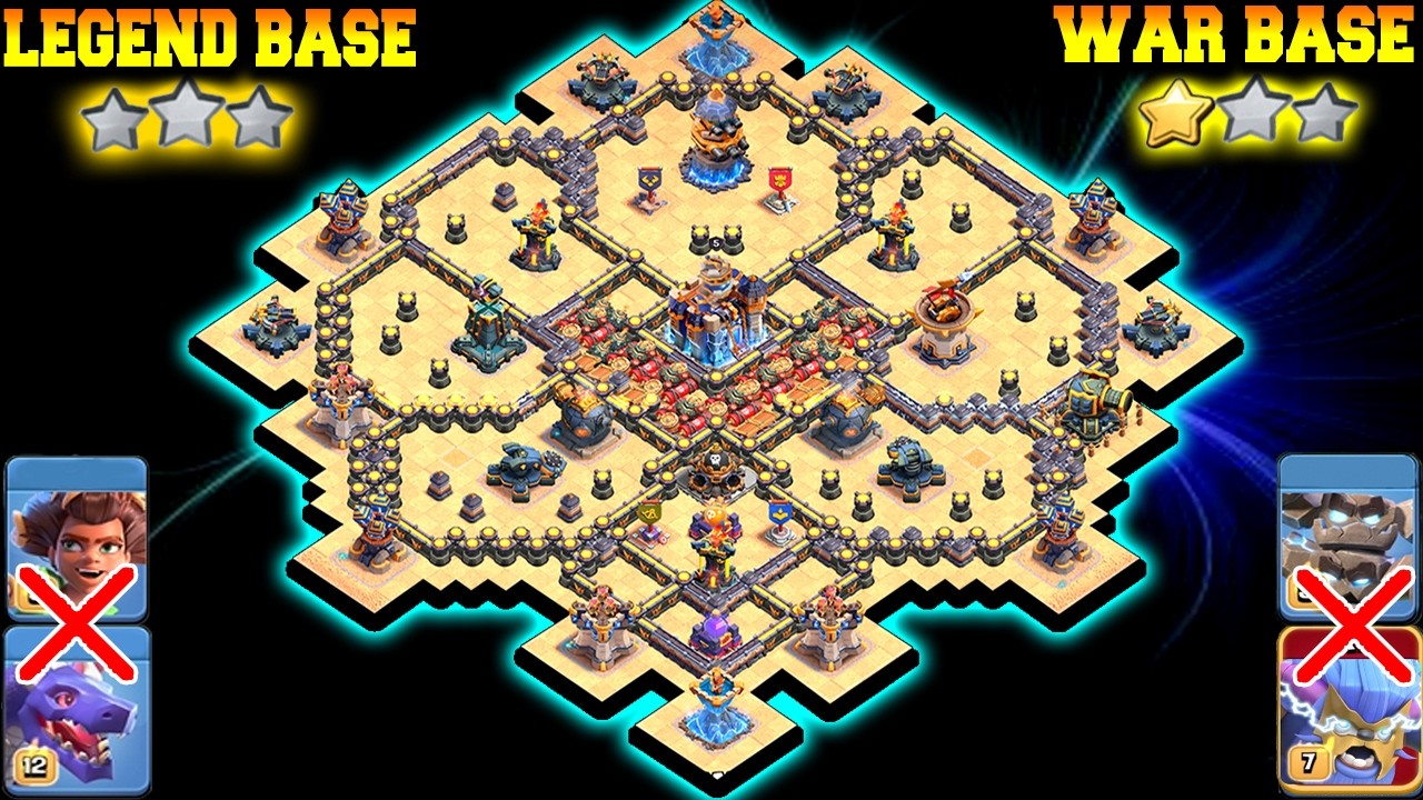 ONLY 1 STAR TH18 LEGEND BASE & WAR BASE LINK| TH18 NEW WAR BASE LINK - CLASH OF CLANS TH18 BASE LINK