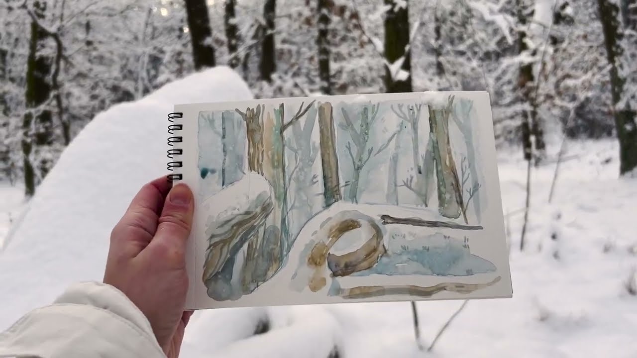 Sketching the Winter Forest | Calm & Peaceful Art