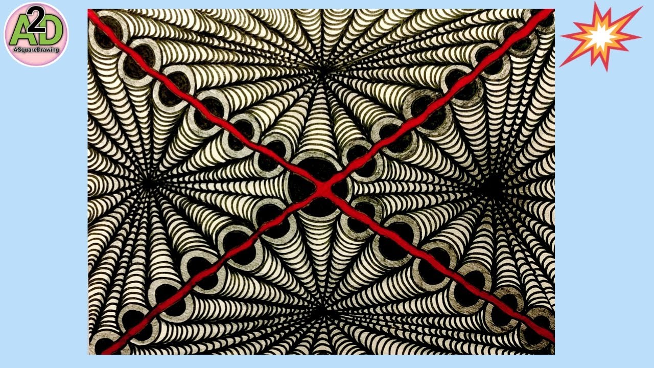 Zentangle Art Tutorial-12 | Easy Zentangle Art | Zentangle Drawing
