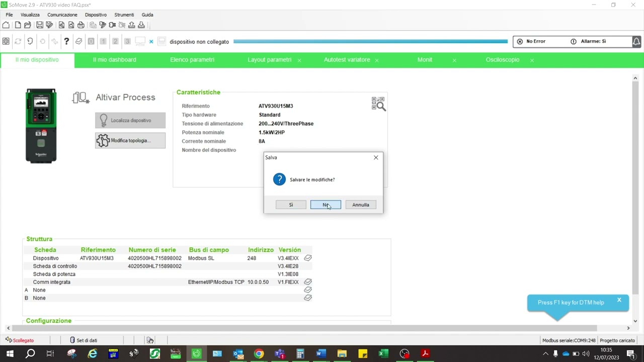 Come prelevare e inviare la configurazione di un Altivar con SoMove | Schneider Electric Italia