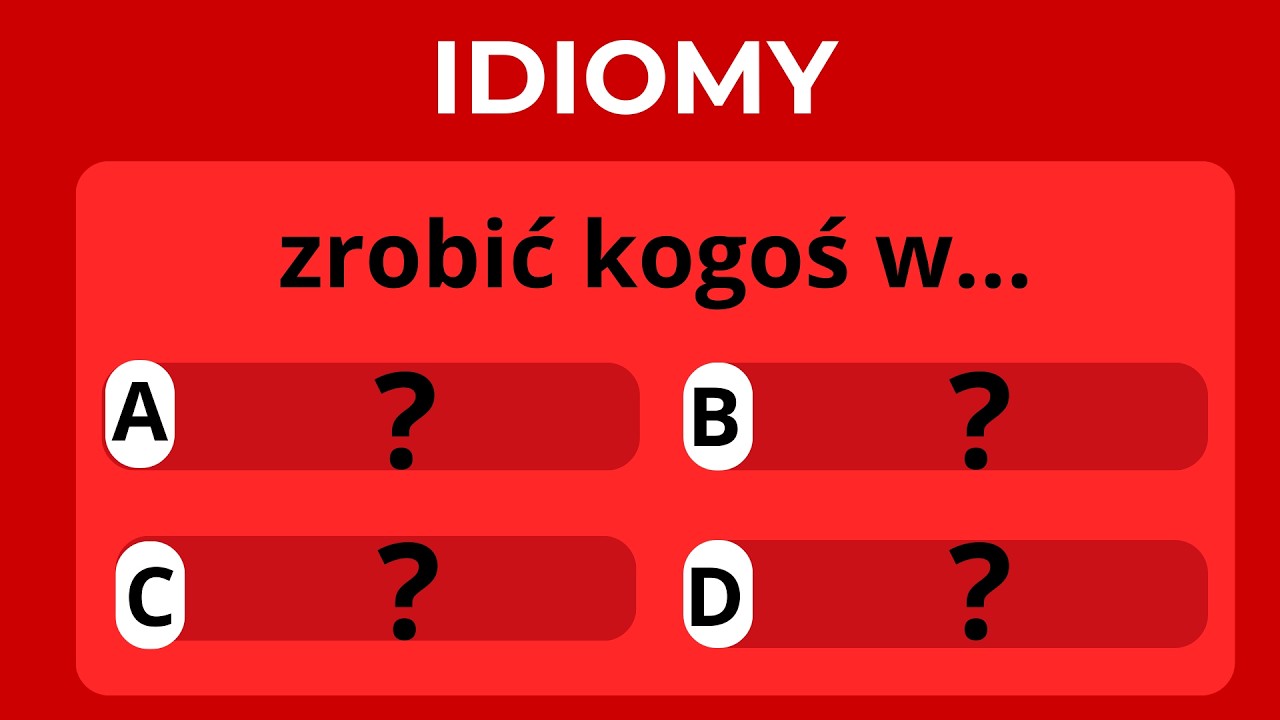 WIĘKSZOŚĆ ODPADNIE PRZY 5 PYTANIU! A Ty? Sprawdź, czy znasz polskie idiomy! #quiz #idiom