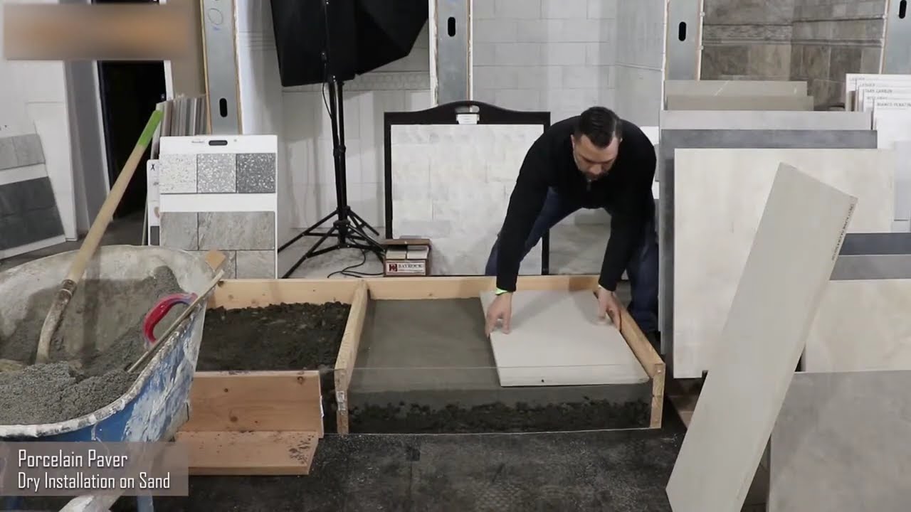 01 Porcelain Paver Dry Installation on Sand 4K Backyard Makeover Landscaping Ideas
