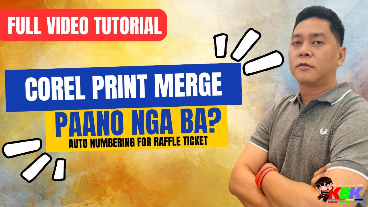 AUTO NUMBERING RAFFLE TICKET USING COREL VIA PRINT MERGE