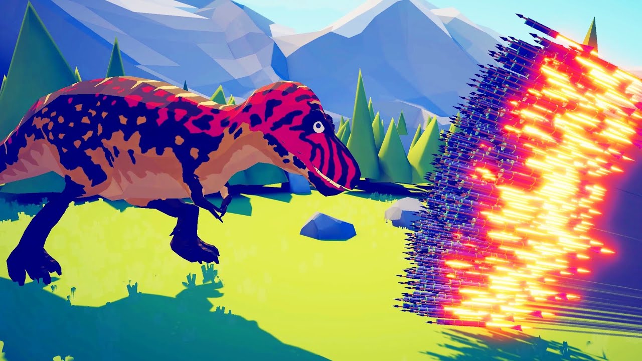 Dinosaur vs God Units - Totally Accurate Battle Simulator TABS
