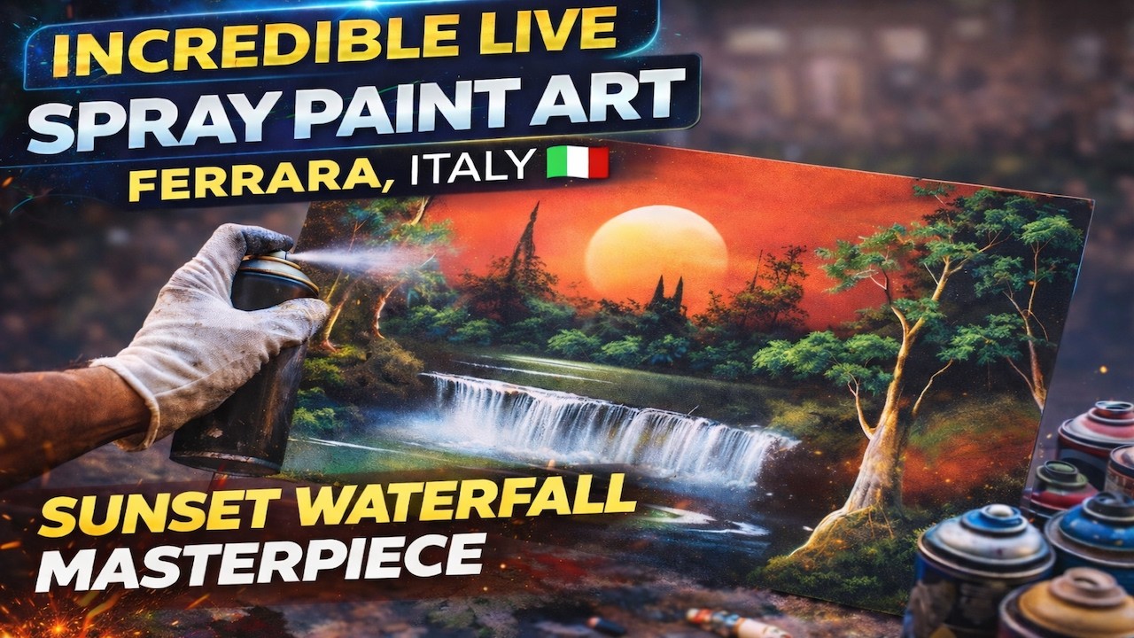 SPRAY PAINT Art - Street Performer on Buskers Festival