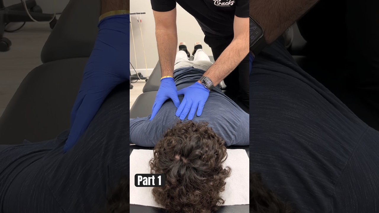 Part 1: His shoulder blade pain has been making life miserable 🤬 #kingofcracks #chiropractor