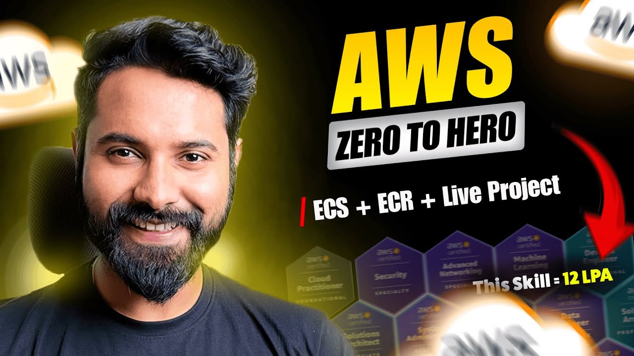 Docker to AWS Deployment | ECS + ECR Real-World Project (Step-by-Step in Hindi)