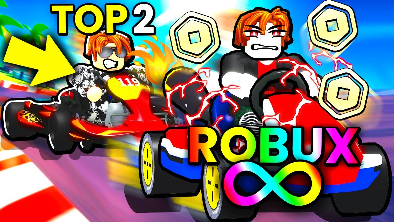 🟨 ATIVEI O ROBUX INFINITO PARA DERROTAR ESSE YOUTUBER TOP 1 DO ROBLOX NO SIMULADOR DE KART