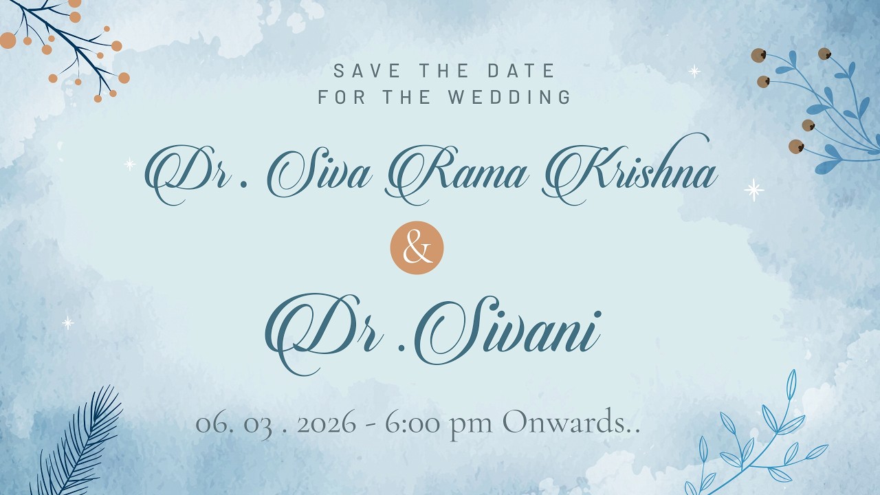 DR.SIVA & DR.SIVANI WEDDING - 06-03-2026