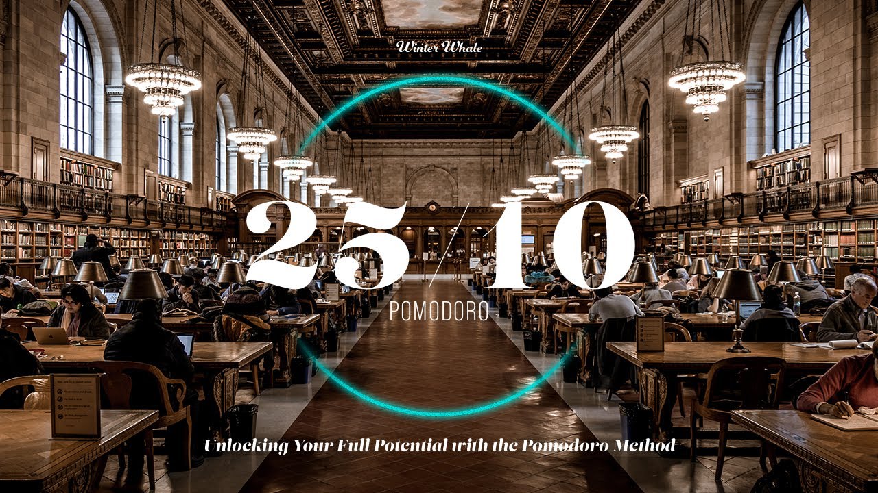 Pomodoro Technique 25/10 for Beginners | Study Timer - Library Ambience | 뽀모도로 25