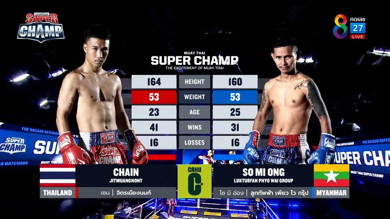 Muay Thai Super Champ | คู่ที่ 4 เชน จิตรเมืองนนท์ VS โซ มิ อ่อง | 11/09/65