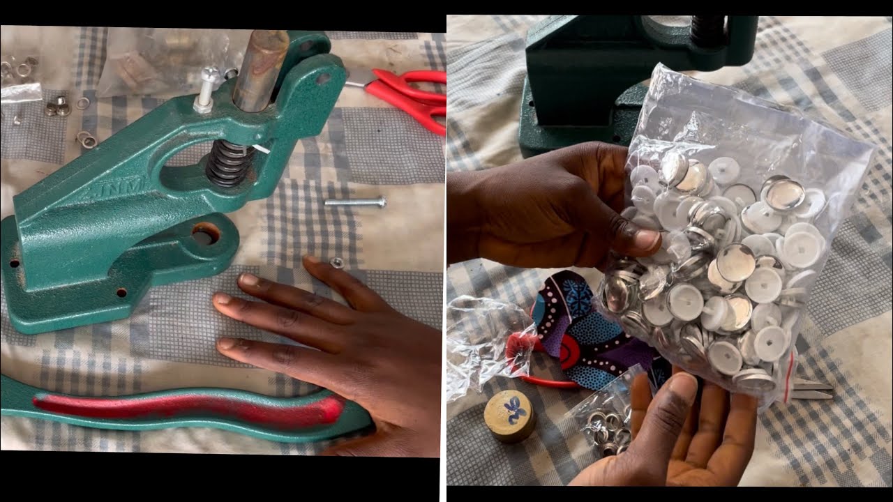 How to fix a grommet machine, make a cover button and eyelet // DIY cover buttons and eyelet #diy