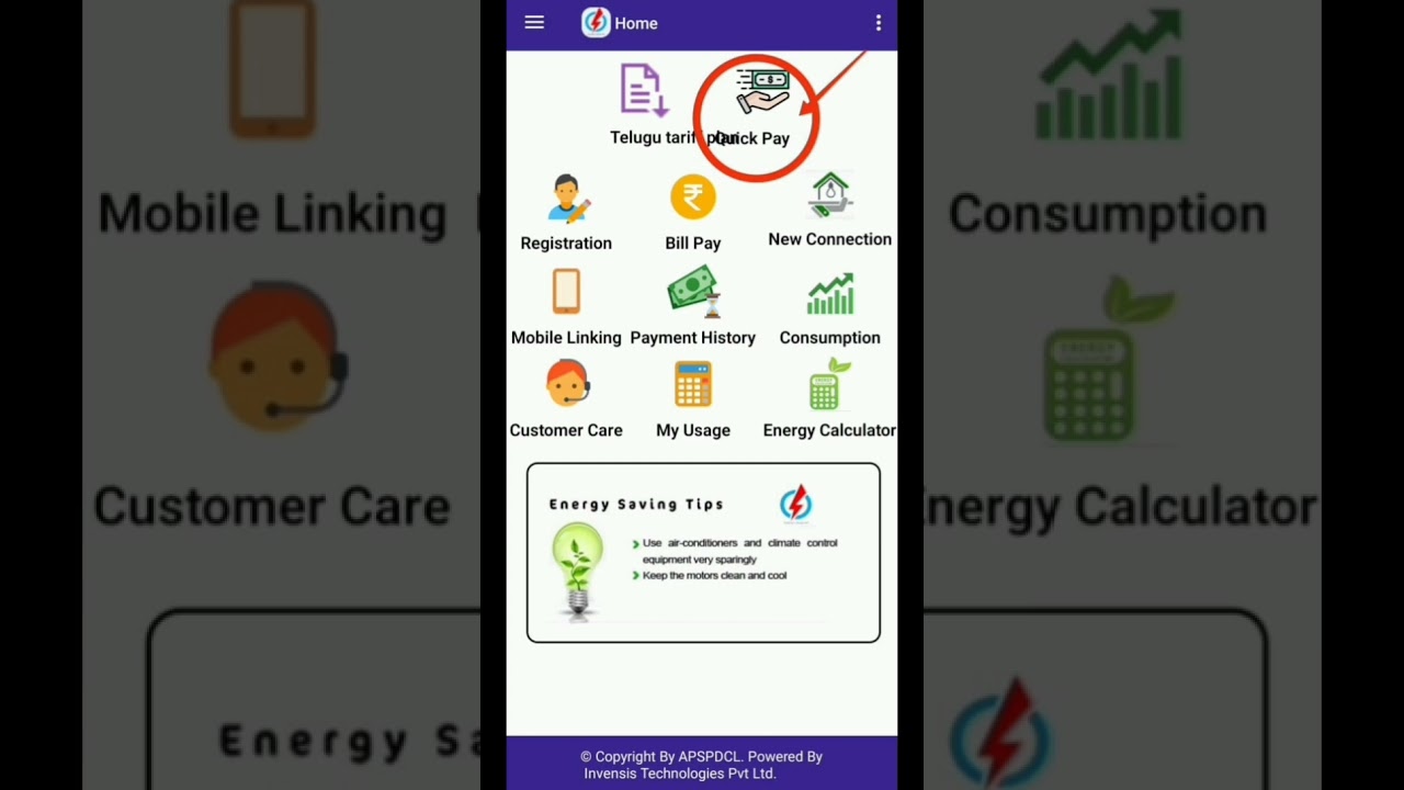 Pay APSPDCL any LT  current bill