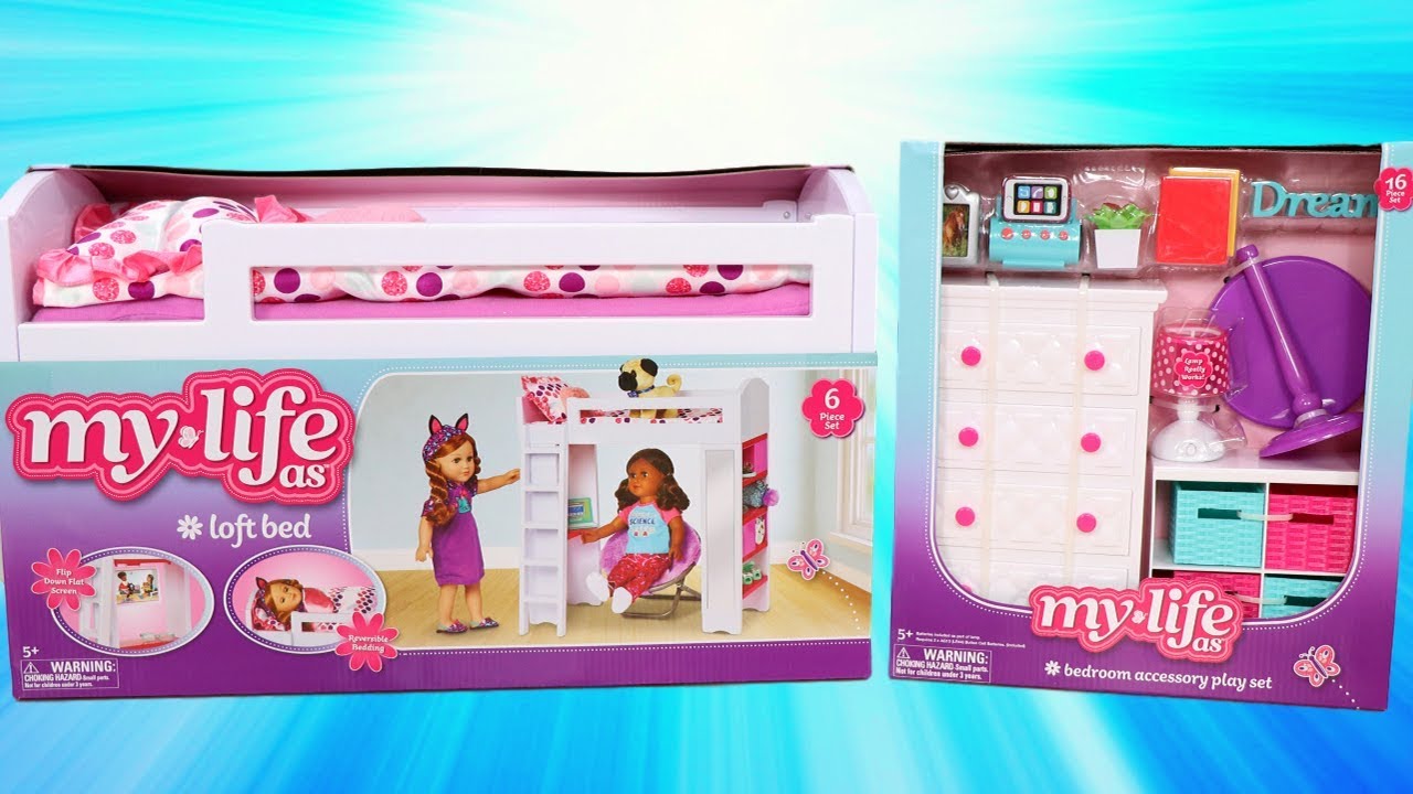 My Life As Bedroom Accessory Play Set Review with Loft Bed & Dresser