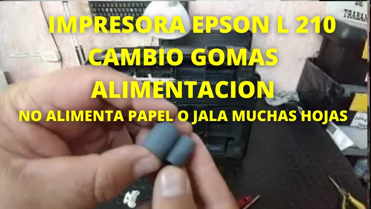 EPSON L 210 CAMBIO GOMAS DE ALIMENTACION,  FEED RUBBER CHANGE EPSON