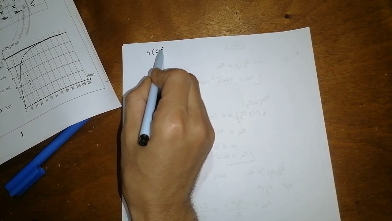 Suivi temporel d'une transformation chimique-2BAC PC SM-exercice 1