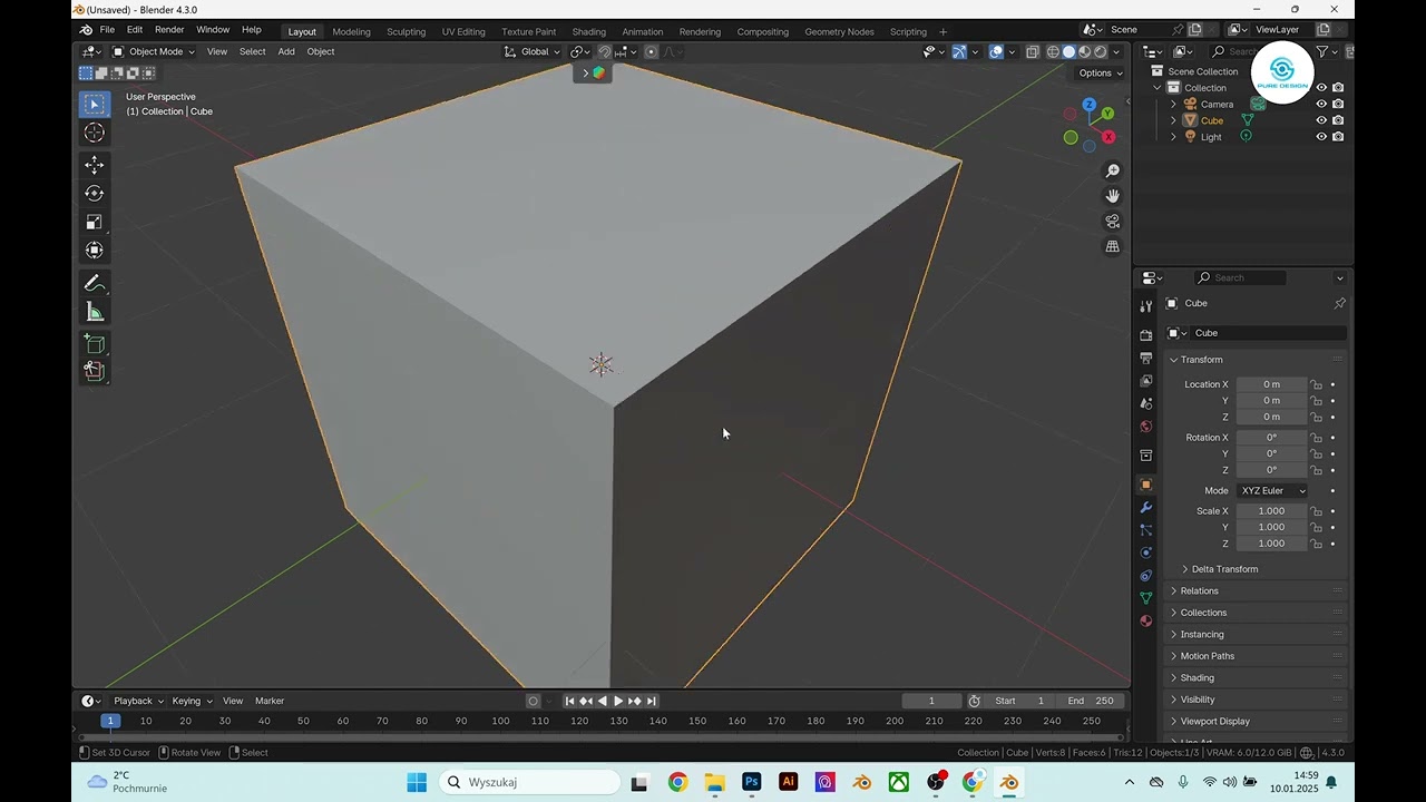 Blender 4.3 Lekcja1