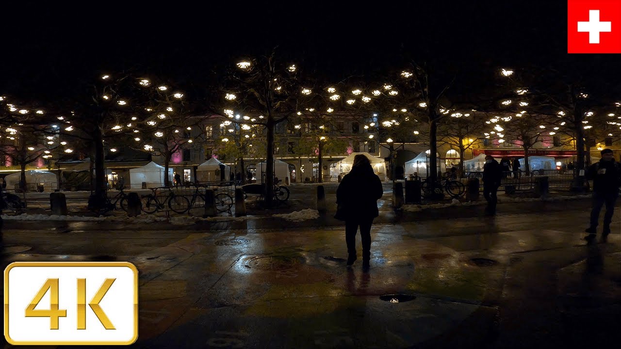 Carouge Christmas Market in Geneva, Switzerland | Autumn 2021【4K】Canton de Gen&egrave;ve, Suisse