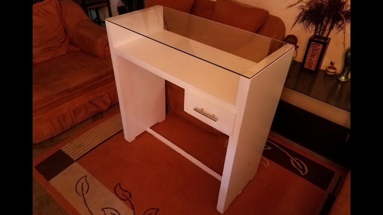 NUEVO DISEÑO😎 como HACER mesa para MANICURA con CRISTAL muy económica🤑 y FÁCIL DE HACER 🤔😎