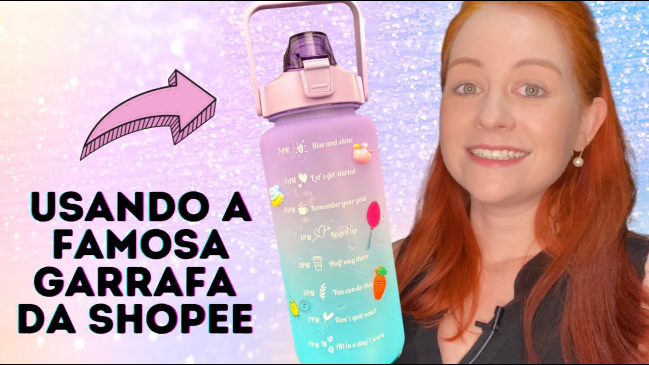 Usando a garrafa de água de 2 litros da SHOPEE