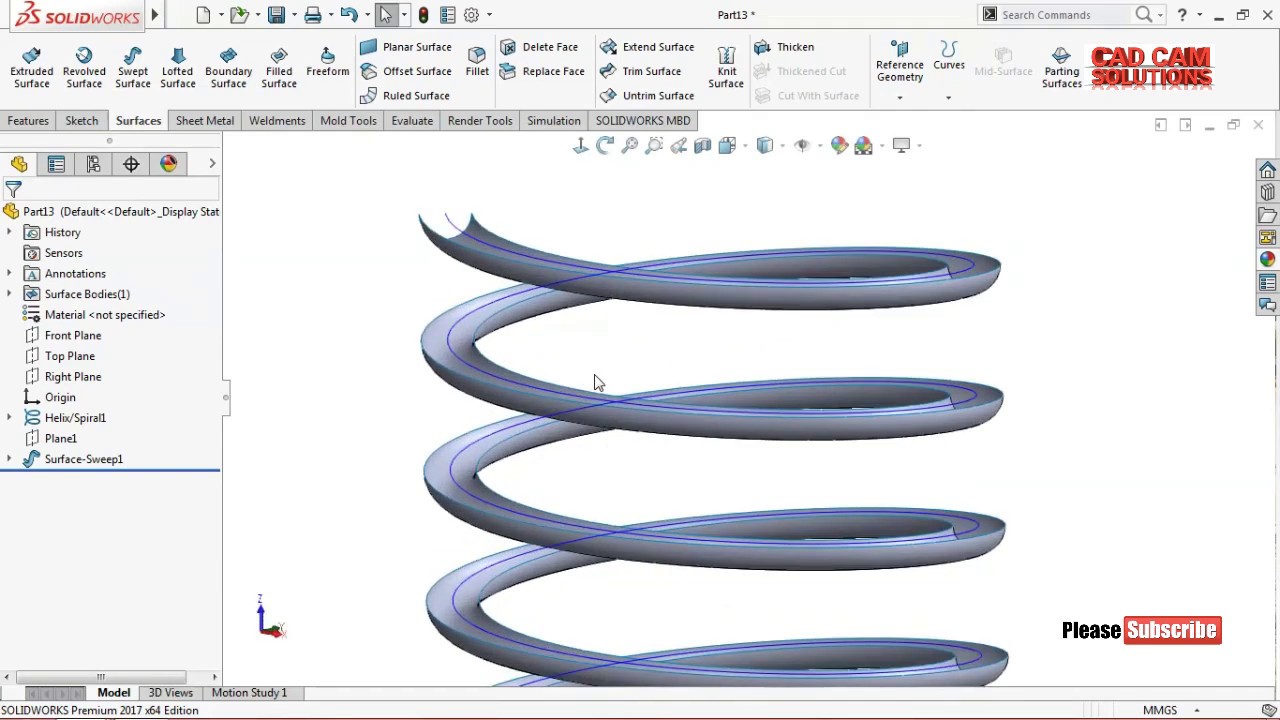 #SolidWorks #SWEEP Surface