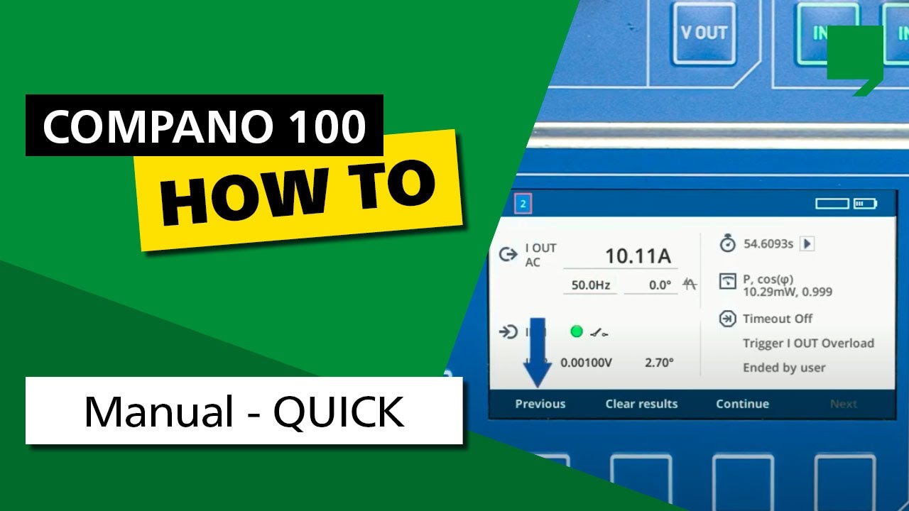 COMPANO 100 Manual - QUICK