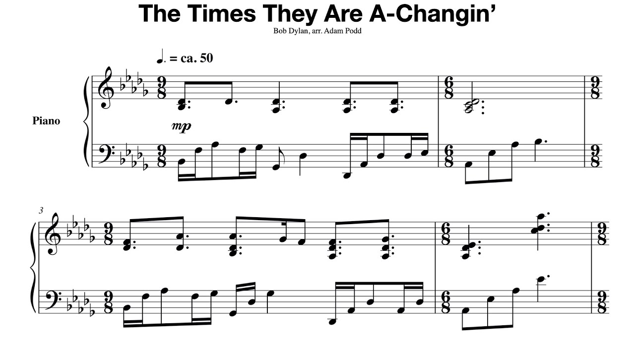 The Times They Are A-Changin' (arr. Adam Podd) Learning Video
