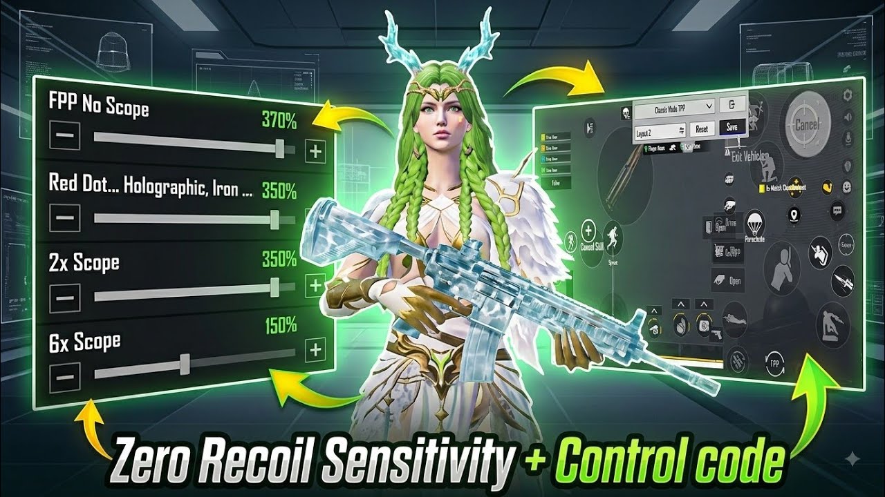 NEW UPDATE 4.5 CODE 🔥 PUBG MOBILE/ BGMI SENSITIVITY SETTINGS | ZERO RECOIL SCOPE SENSITIVITY 2026