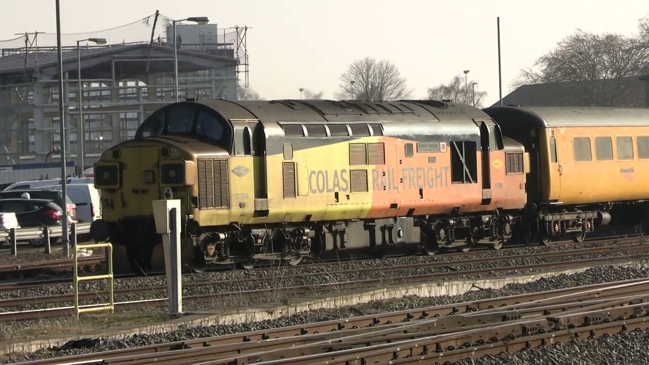 Trains at Derby Station - Mon 13th Feb 2023 - 8x Class 37 