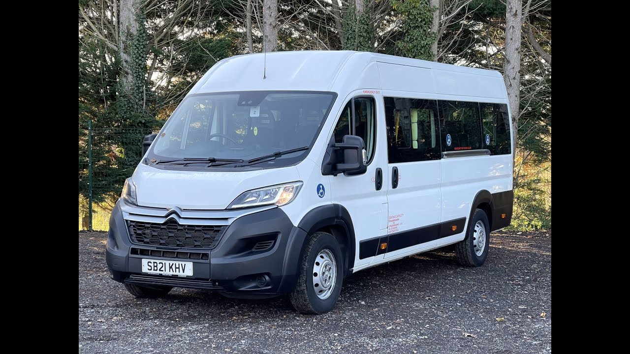 2021 Citroen Relay L4H2 FlexiLITE NON-D1 minibus w/ Lift & folding side step. PrelovedMinibus.co.uk